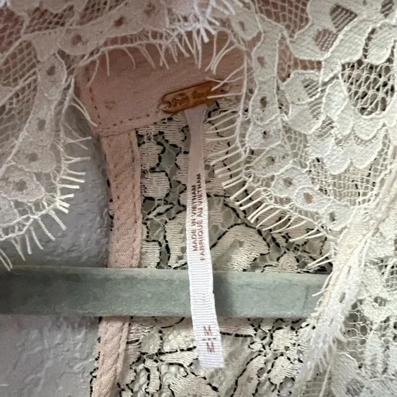 Free People Tell Tale Cutout Lace Tunic/mini dress - Picture 4 of 13